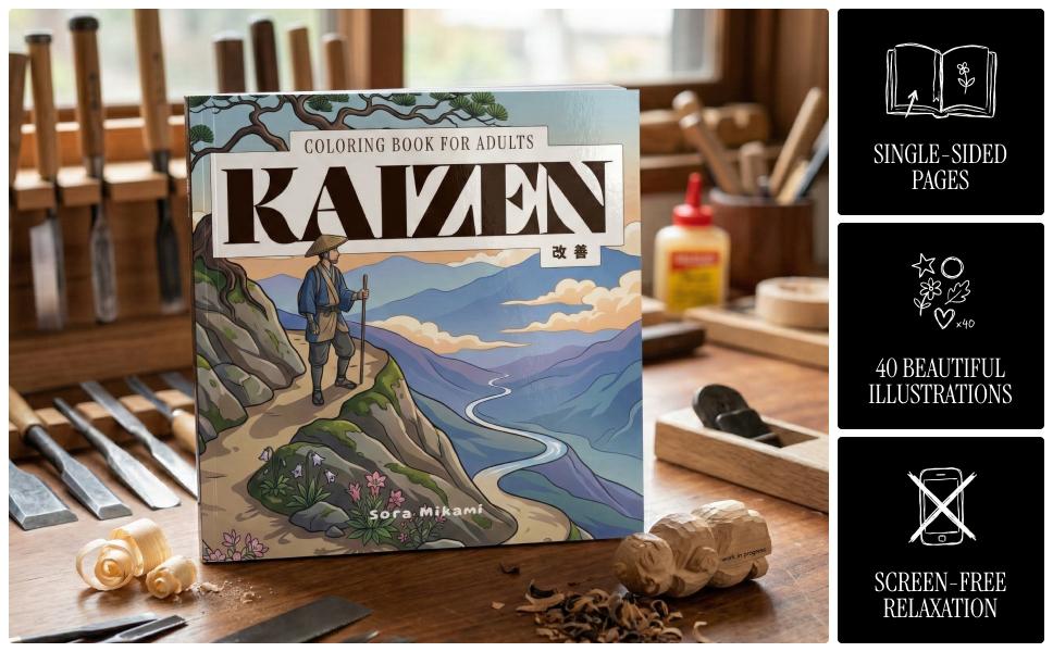 Kaizen coloring book concept and philosophy overview by Sora Mikami