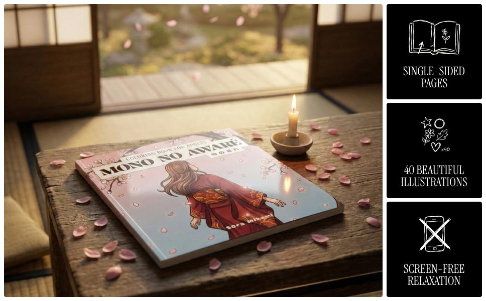 Mono No Awaré coloring book concept and philosophy overview by Sora Mikami