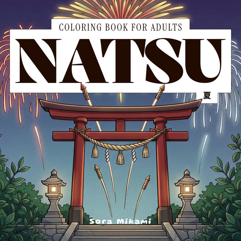 Natsu - Japanese philosophy adult coloring book from The Kintsugi Mind collection